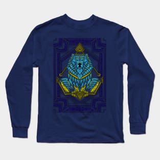 Awesome Blue Sumo Bear Artwork Long Sleeve T-Shirt